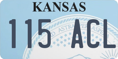 KS license plate 115ACL