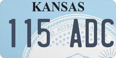 KS license plate 115ADC
