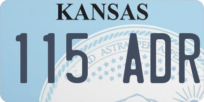 KS license plate 115ADR