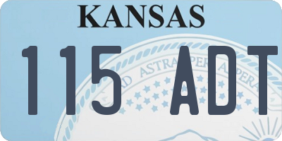 KS license plate 115ADT