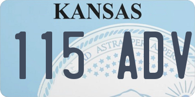 KS license plate 115ADV