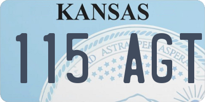 KS license plate 115AGT