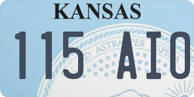 KS license plate 115AIO