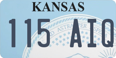 KS license plate 115AIQ