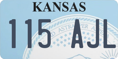 KS license plate 115AJL