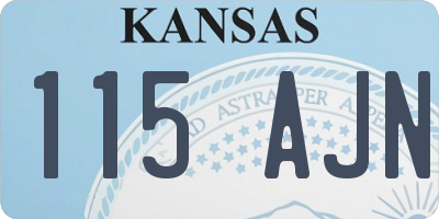 KS license plate 115AJN
