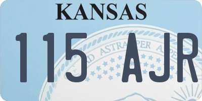 KS license plate 115AJR