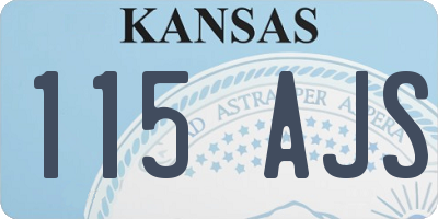 KS license plate 115AJS