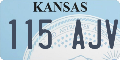KS license plate 115AJV