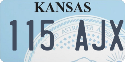 KS license plate 115AJX