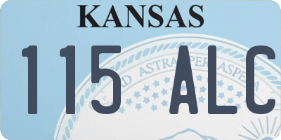 KS license plate 115ALC