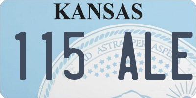 KS license plate 115ALE