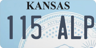 KS license plate 115ALP