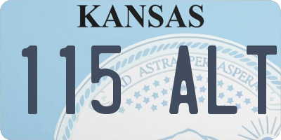 KS license plate 115ALT