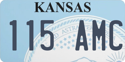KS license plate 115AMC