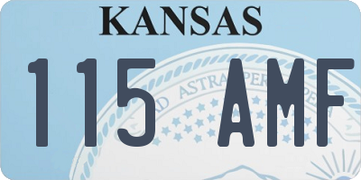 KS license plate 115AMF