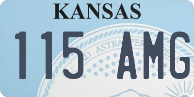 KS license plate 115AMG