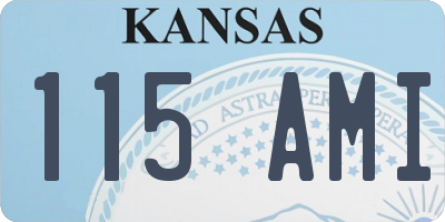 KS license plate 115AMI