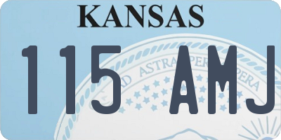 KS license plate 115AMJ