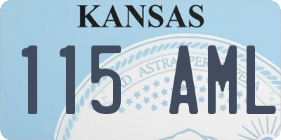 KS license plate 115AML