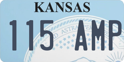 KS license plate 115AMP