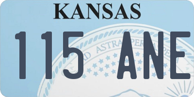 KS license plate 115ANE