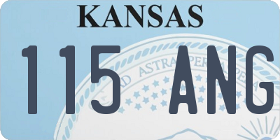 KS license plate 115ANG