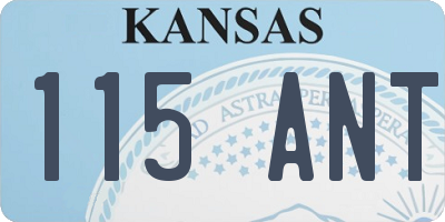 KS license plate 115ANT