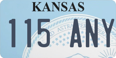 KS license plate 115ANY