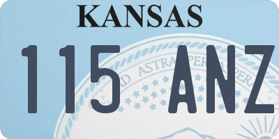 KS license plate 115ANZ