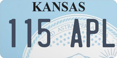 KS license plate 115APL