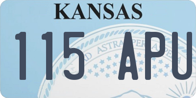KS license plate 115APU