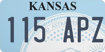 KS license plate 115APZ