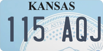 KS license plate 115AQJ