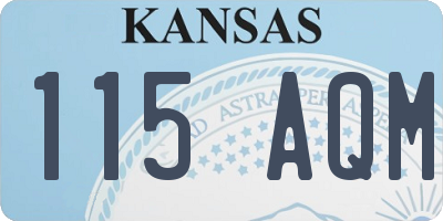 KS license plate 115AQM