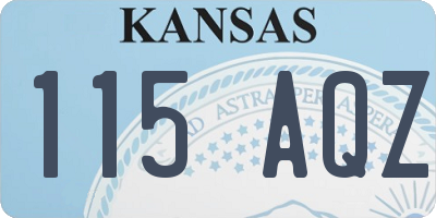 KS license plate 115AQZ