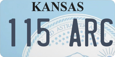 KS license plate 115ARC