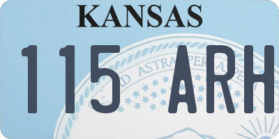 KS license plate 115ARH