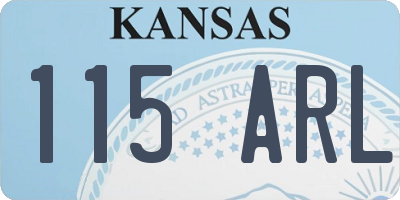 KS license plate 115ARL