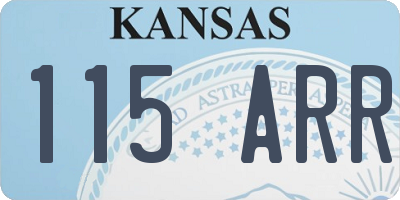 KS license plate 115ARR