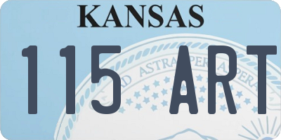 KS license plate 115ART