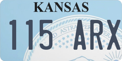 KS license plate 115ARX