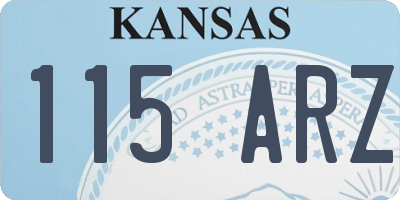 KS license plate 115ARZ