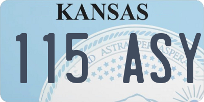 KS license plate 115ASY