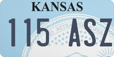 KS license plate 115ASZ