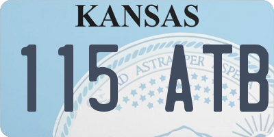 KS license plate 115ATB