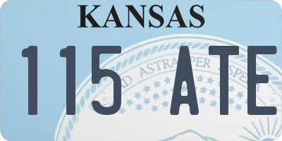 KS license plate 115ATE