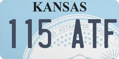 KS license plate 115ATF