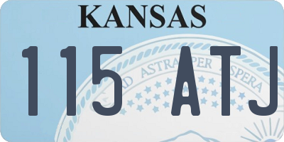 KS license plate 115ATJ
