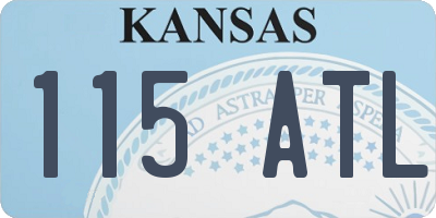 KS license plate 115ATL